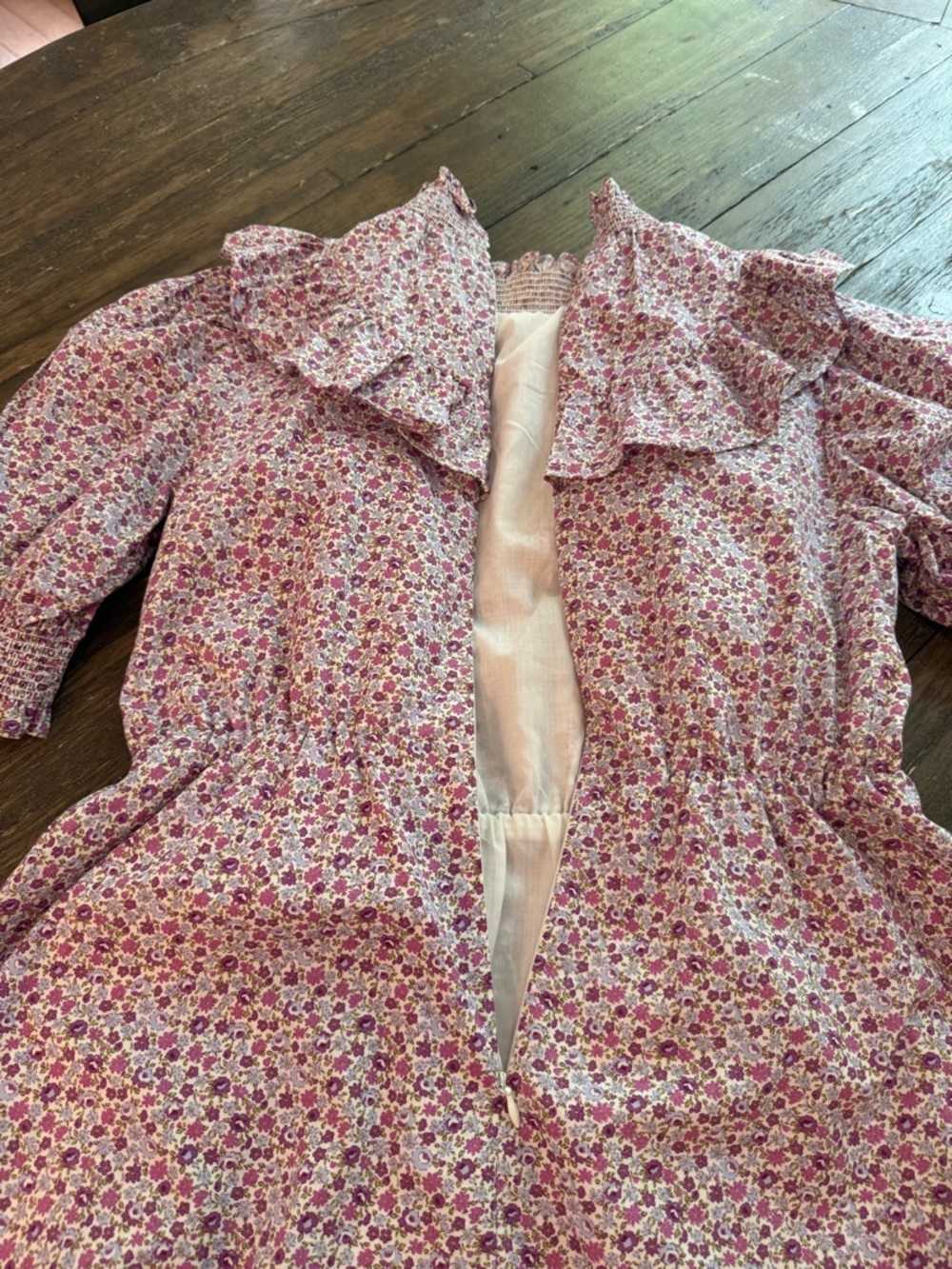Hyacinth House Floral Smocked Ruffle Dress Size Small Cottagecore Prairie - Picture 13 of 13
